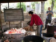 sortie d&lsquo;un four raku